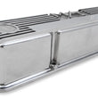Load image into Gallery viewer, Holley Holley M/T Valve Covers - Vintage Style - Finned - SBC - Polished 241-82 - Back View