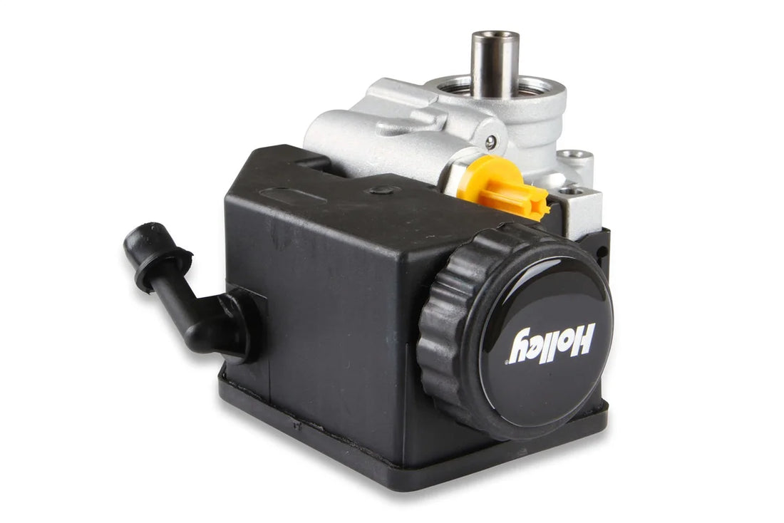 Holley Holley Power Steering Pump w/ Reservoir 198-104 - Side View