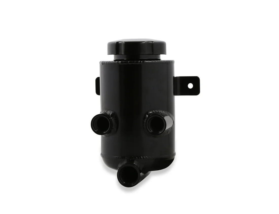 Holley Holley Power Steering Remote Reservoir - Black Aluminum with Bracket 198-212 - Side View