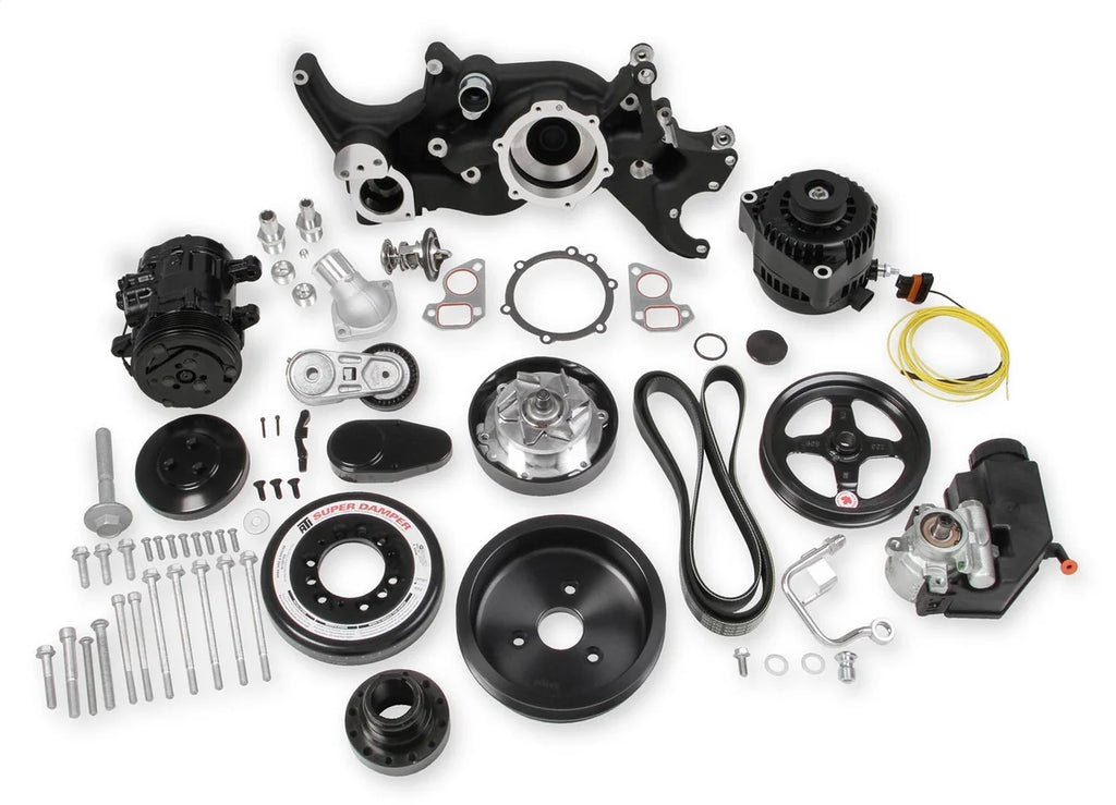 Holley Holley Premium Black Mid-Mount Complete Accessory System 20-180BK - Main Product View