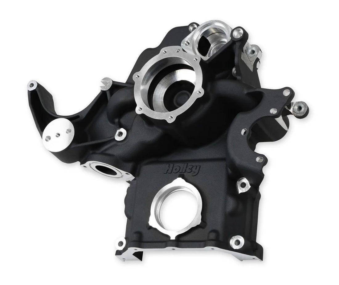 Holley Holley Premium Black Mid-Mount Complete Accessory System 20-293BK - Back View