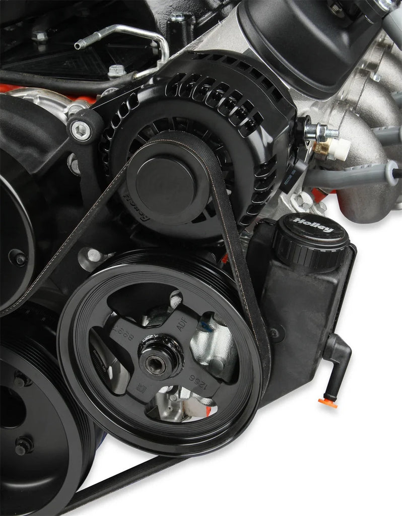 Holley Holley Premium Black Mid-Mount LS7 Complete Accessory System - Dry Sump 20-190BK - Mounting View