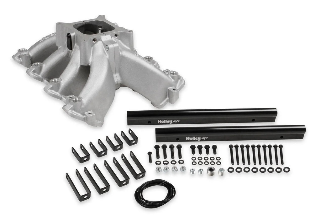 Holley Holley Single Plane EFI  Split-Design Race Intake Manifold- GM LS1/LS2/LS6 300-255 - Back View
