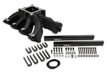 Load image into Gallery viewer, Holley Holley Single Plane EFI  Split-Design Race Intake Manifold- GM LS1/LS2/LS6-Black 300-255BK - Back View