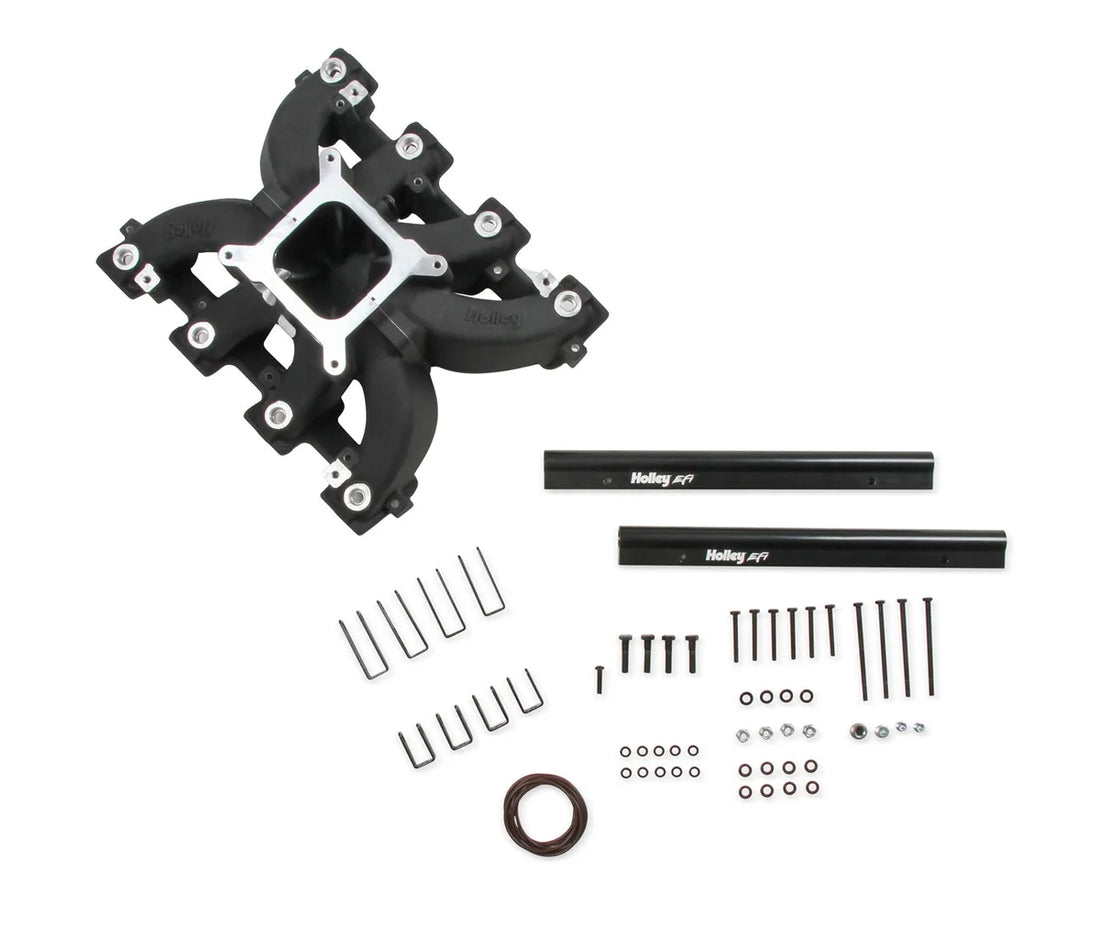 Holley Holley Single Plane EFI  Split-Design Race Intake Manifold- GM LS3/L92- Black 300-290BK - Additional View 10