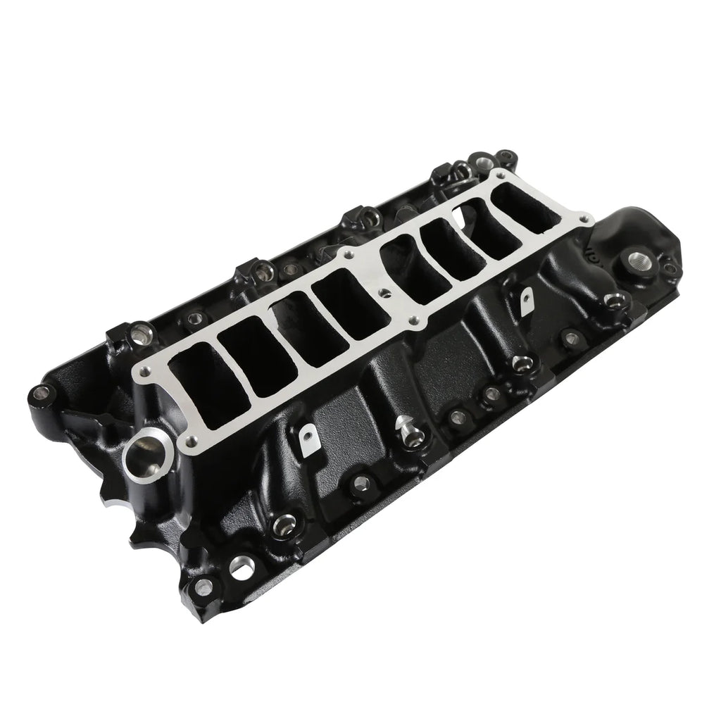 Holley Holley SysteMAX Intake - Ford Small Block V8 - Black Ceramic Coated 300-72BK - Side View