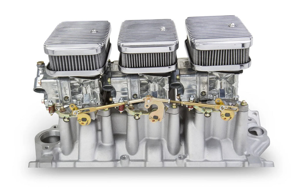 Holley Holley Tri-Power 3x2 SBC Intake and Carburetor Kit 300-522SA - Side View