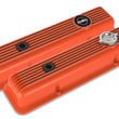 Load image into Gallery viewer, Holley Holley Valve Covers - Muscle Series - Finned - SBC - Factory Orange 241-136 - Main Product View