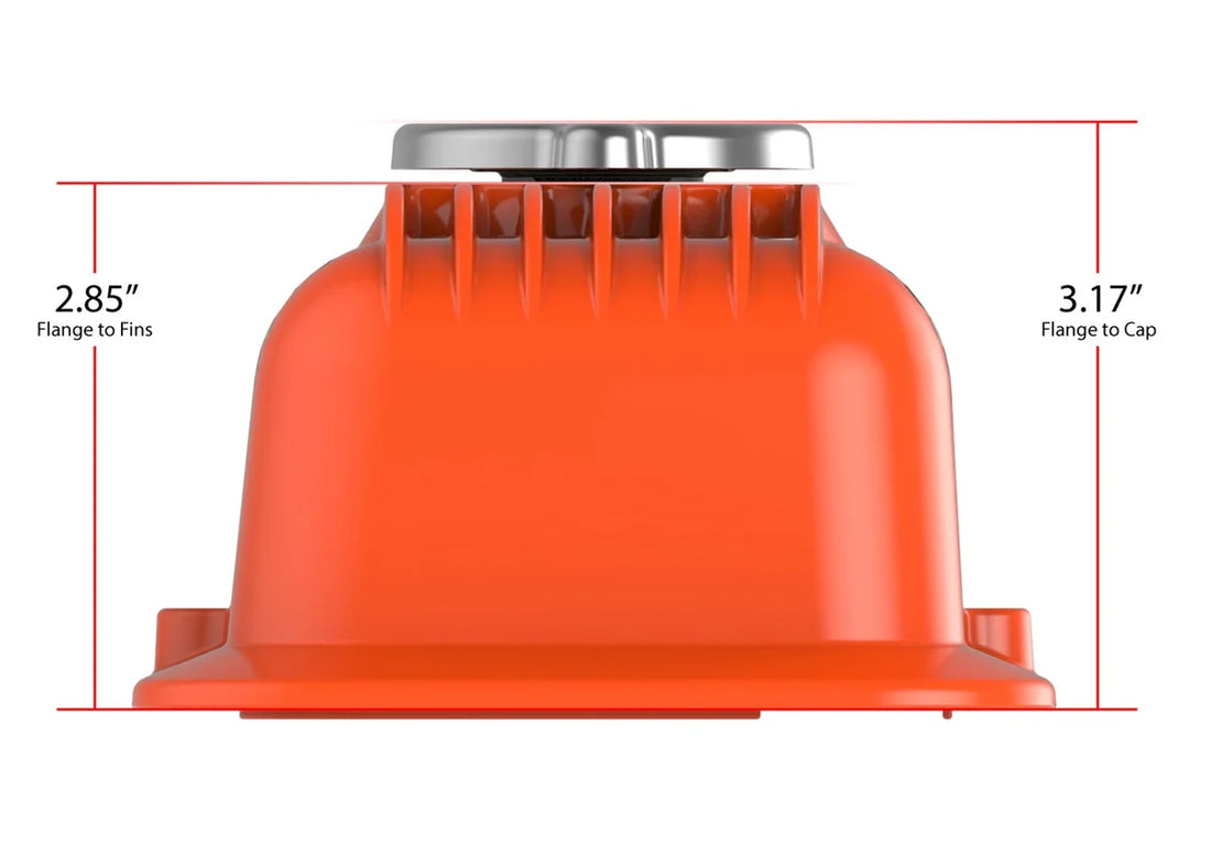 Holley Holley Valve Covers - Muscle Series - Finned - SBC - Factory Orange 241-136 - Detail View