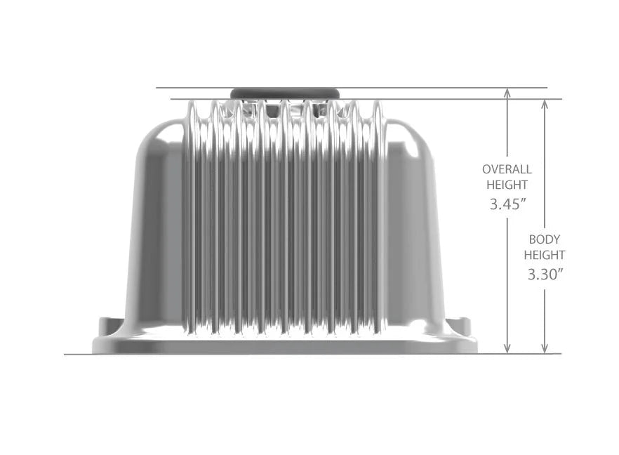 Holley Holley Valve Covers - Vintage Series - Finned - SBC - Polished - Side View