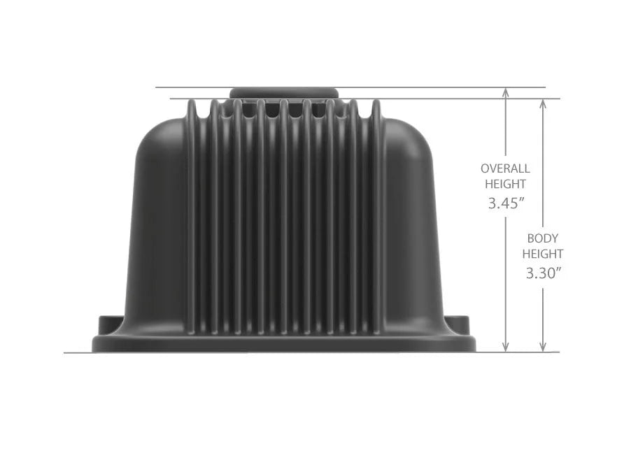 Holley Holley Valve Covers - Vintage Series - Finned - SBC - Satin Black Machined - Side View