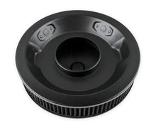 Load image into Gallery viewer, Holley Holley branded 14" Black Air Cleaner assembly with reusable gauze filter element 120-102B - Back View