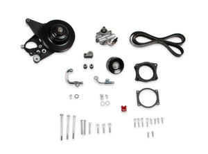 Holley Hydraulic Power Steering Add-on System for LT4 Wet Sump Engines- Black Finish 20-222BK - Main Product View