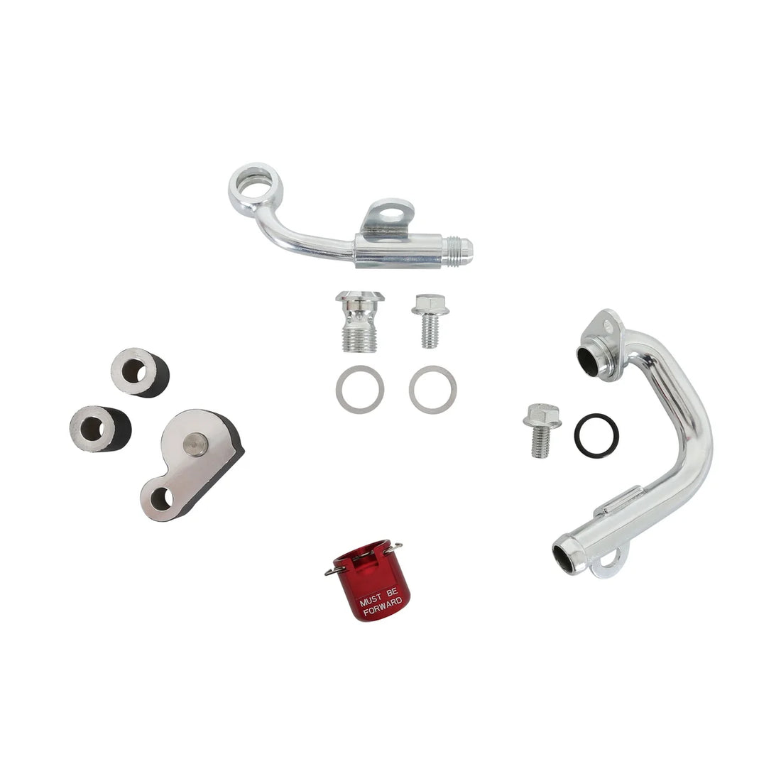 Holley Hydraulic Power Steering Add-on System for LT4 Wet Sump Engines- Black Finish 20-222BK - Kit Contents