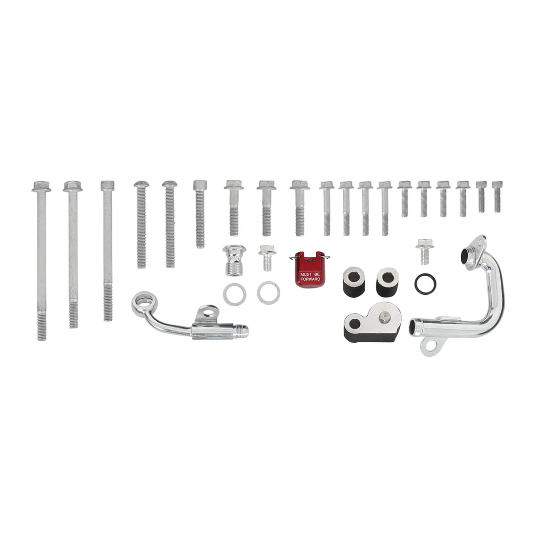 Holley Hydraulic Power Steering Add-on System for LT4 Wet Sump Engines- Black Finish 20-222BK - Kit Contents