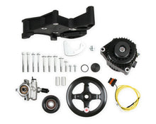 Load image into Gallery viewer, Holley Includes Alternator, Power Steering Pump &amp; Pulleys 20-143BK - Side View