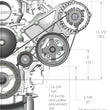 Load image into Gallery viewer, Holley Includes Alternator, Power Steering Pump &amp; Pulleys 20-143BK - Dimension Reference
