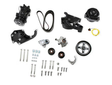 Load image into Gallery viewer, Holley Includes SD508 A/C Compressor, Alternator, P/S Pump, Tensioner, Belt, &amp; Pulleys 20-137BK - Side View