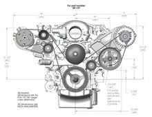 Load image into Gallery viewer, Holley Includes SD508 A/C Compressor, Alternator, P/S Pump, Tensioner, Belt, &amp; Pulleys 20-137BK - Dimension Reference