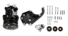 Load image into Gallery viewer, Holley - Includes SD508 A/C Compressor, Tensioner, &amp; Pulleys- Black Finish 20-141BK - Side View