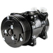 Load image into Gallery viewer, Holley - Includes SD508 A/C Compressor, Tensioner, &amp; Pulleys- Black Finish 20-141BK - Installation View