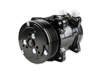 Load image into Gallery viewer, Holley - Includes SD508 A/C Compressor, Tensioner, &amp; Pulleys- Black Finish 20-141BK - Installation View