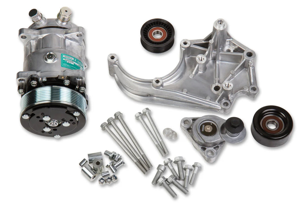 Holley - Includes SD508 A/C Compressor, Tensioner, & Pulleys - Side View