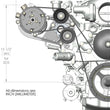 Load image into Gallery viewer, Holley - Includes SD508 A/C Compressor, Tensioner, &amp; Pulleys - Dimension Reference