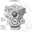 Load image into Gallery viewer, Holley Includes SD7 A/C Compressor, Alternator, P/S Pump, Tensioner, Belt, &amp; Pulleys 20-162 - Installation View