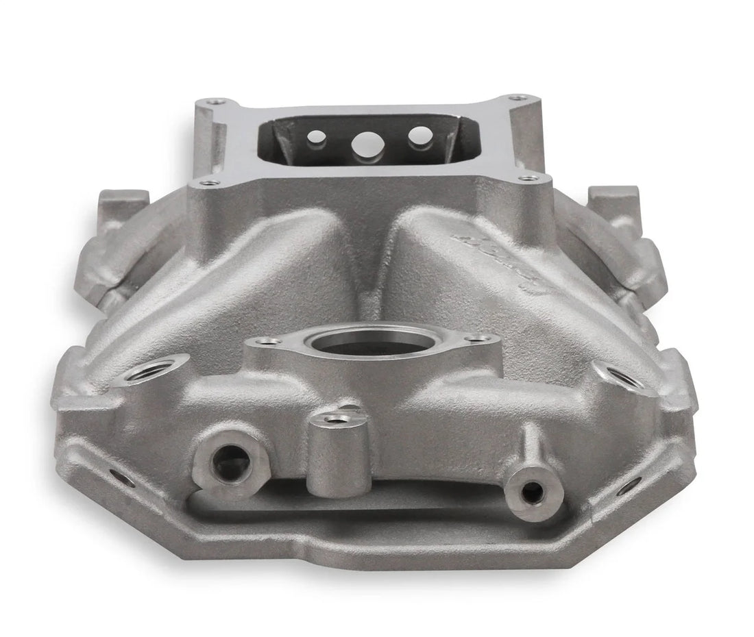 Holley Intake Manifold 1957-1986 262ci-400ci, 1987-later with Aluminum Heads 300-261 - Back View