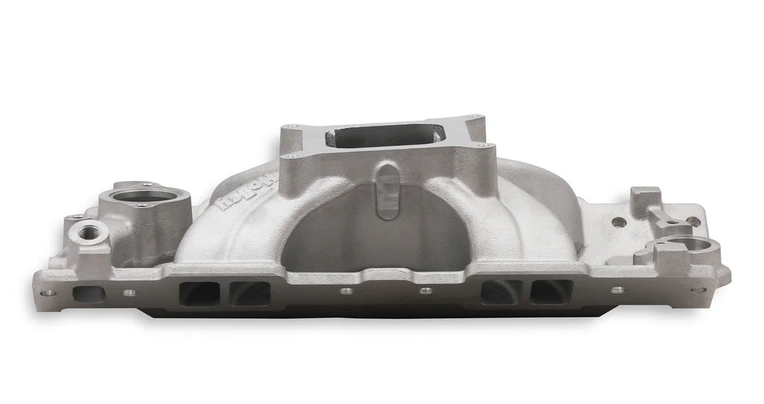 Holley Intake Manifold 1957-1986 262ci-400ci, 1987-later with Aluminum Heads 300-261 - Installation View