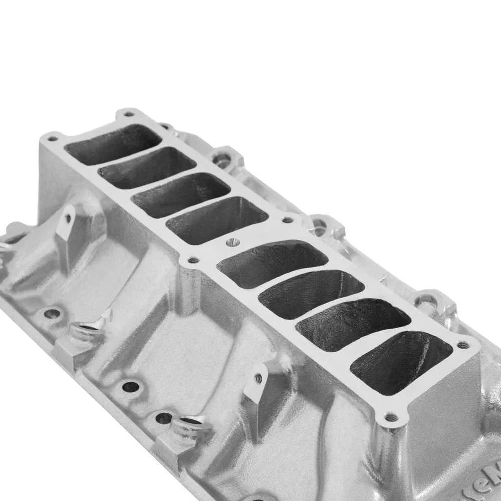 Holley Intake Manifold Lower Only Shiny Finish 300-75S fits 1986-1995 Ford / Lincoln / Mercury - Installation View