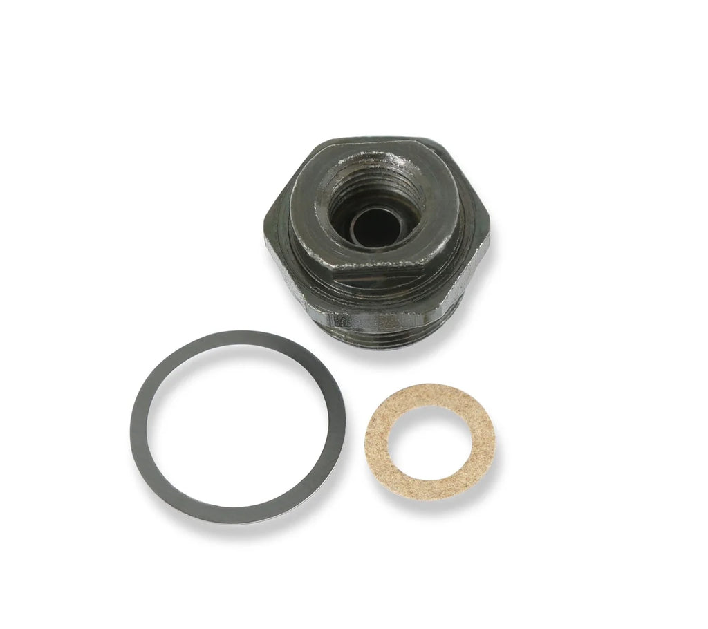 Holley Inverted Flare Fitting Tube 5/16" Thread 7/8-20 (A) x 1/2-20 (B) 26-27 - Side View