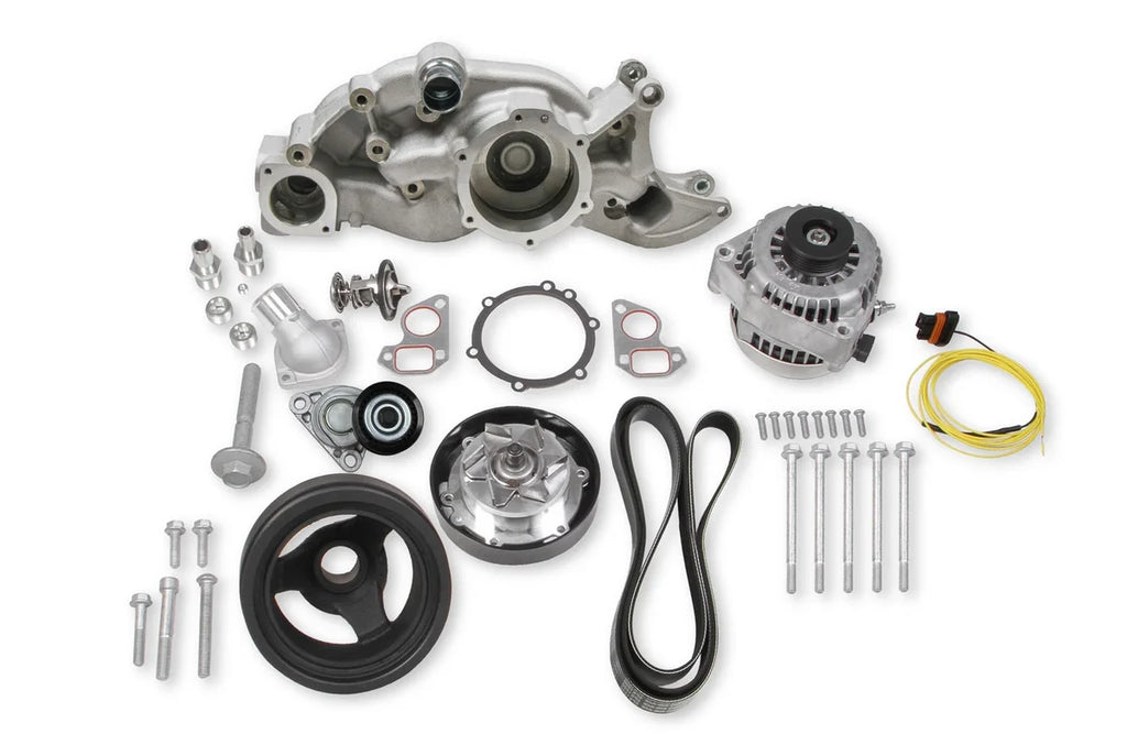 Holley LS Engine Drive includes Alternator, Tensioner, Crank Damper, Belt, & Pulleys 20-187 - Main Product View