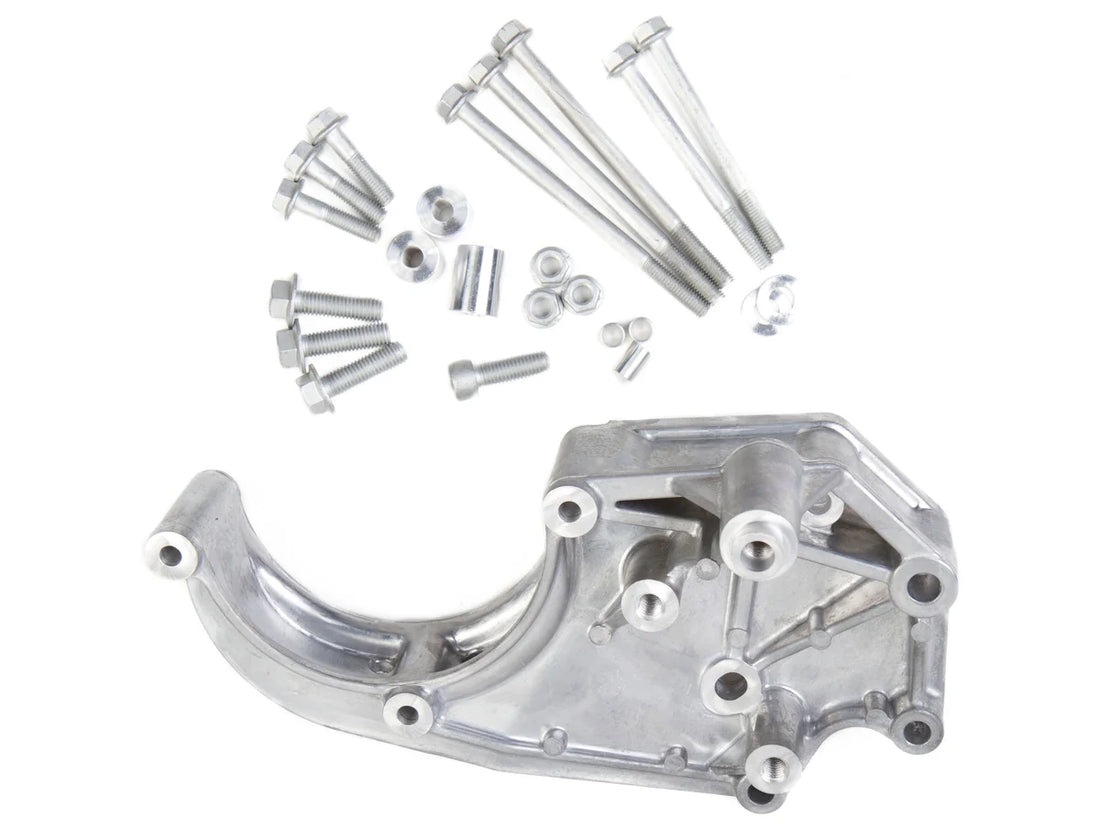Holley LS High-Mount A/C Accessory Drive Bracket - Fits Sanden SD508 or SD7 Comp. - Side View