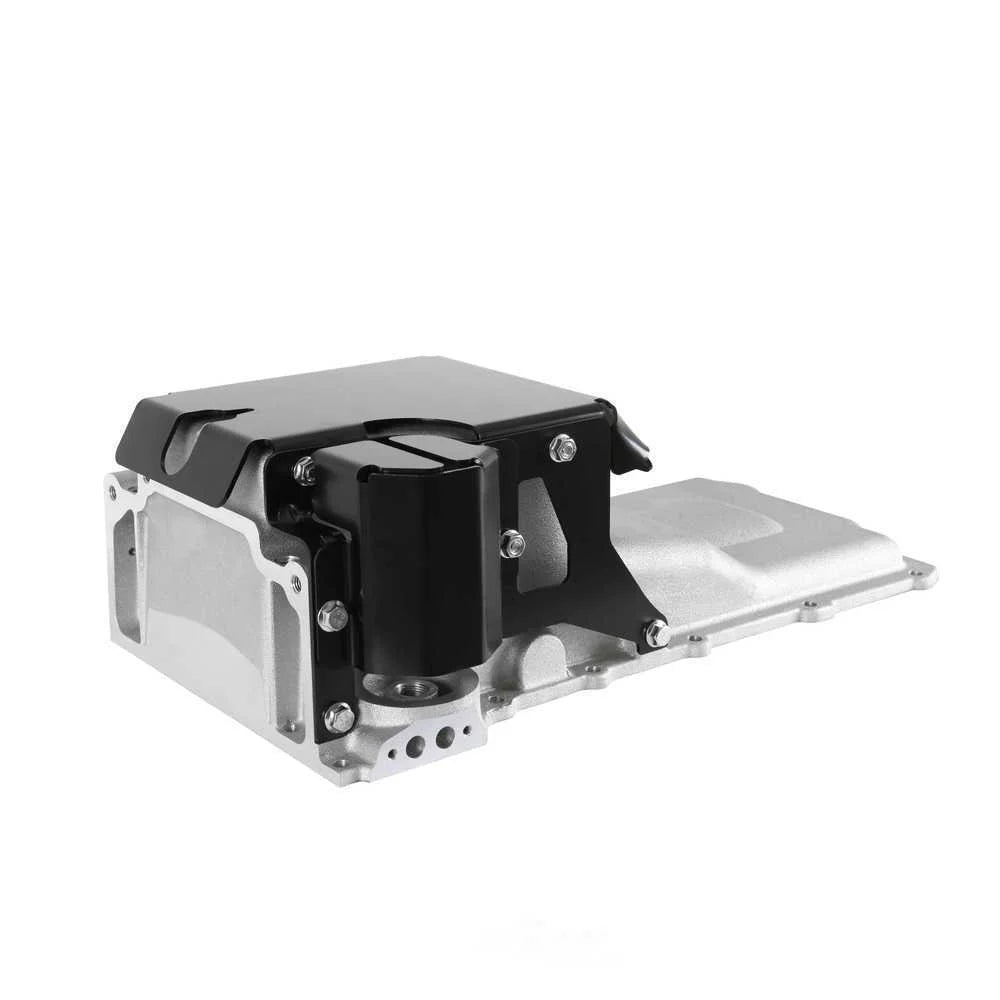 Holley LS / LT Swap 4WD Truck Off-Road Oil Pan Rock Shield 302-35 fits 1973-1988 Chevrolet / GMC - Back View