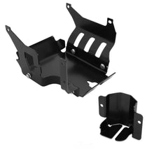 Load image into Gallery viewer, Holley LS / LT Swap 4WD Truck Off-Road Oil Pan Rock Shield 302-35 fits 1973-1988 Chevrolet / GMC - Installation View