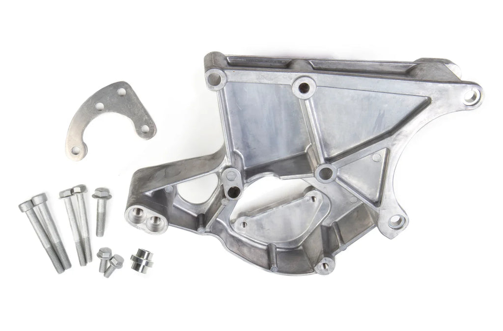 Holley LS/LT High-Mount Accessory Drive Bracket - Driver's Side P/S & Alt Bracket - Side View