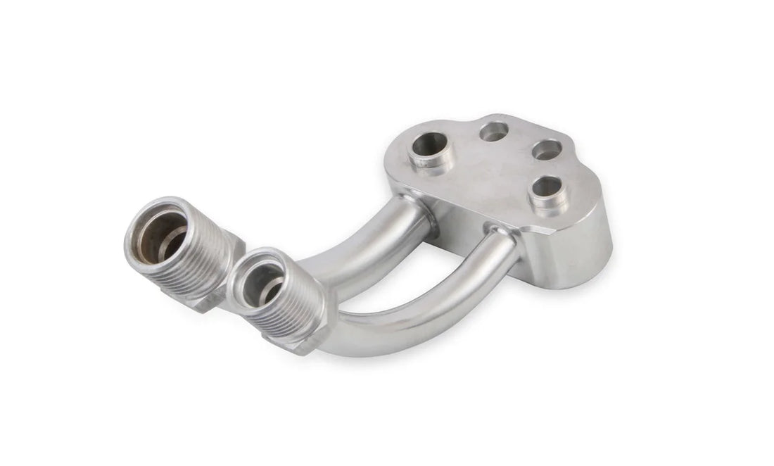 Holley Line Adapter for SD7 Air Condtioning Compressor 199-201 - Back View