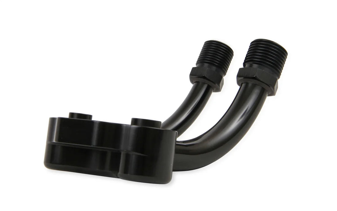 Holley Line Adapter for SD7 Air Condtioning Compressor-Black 199-201BK - Installation View