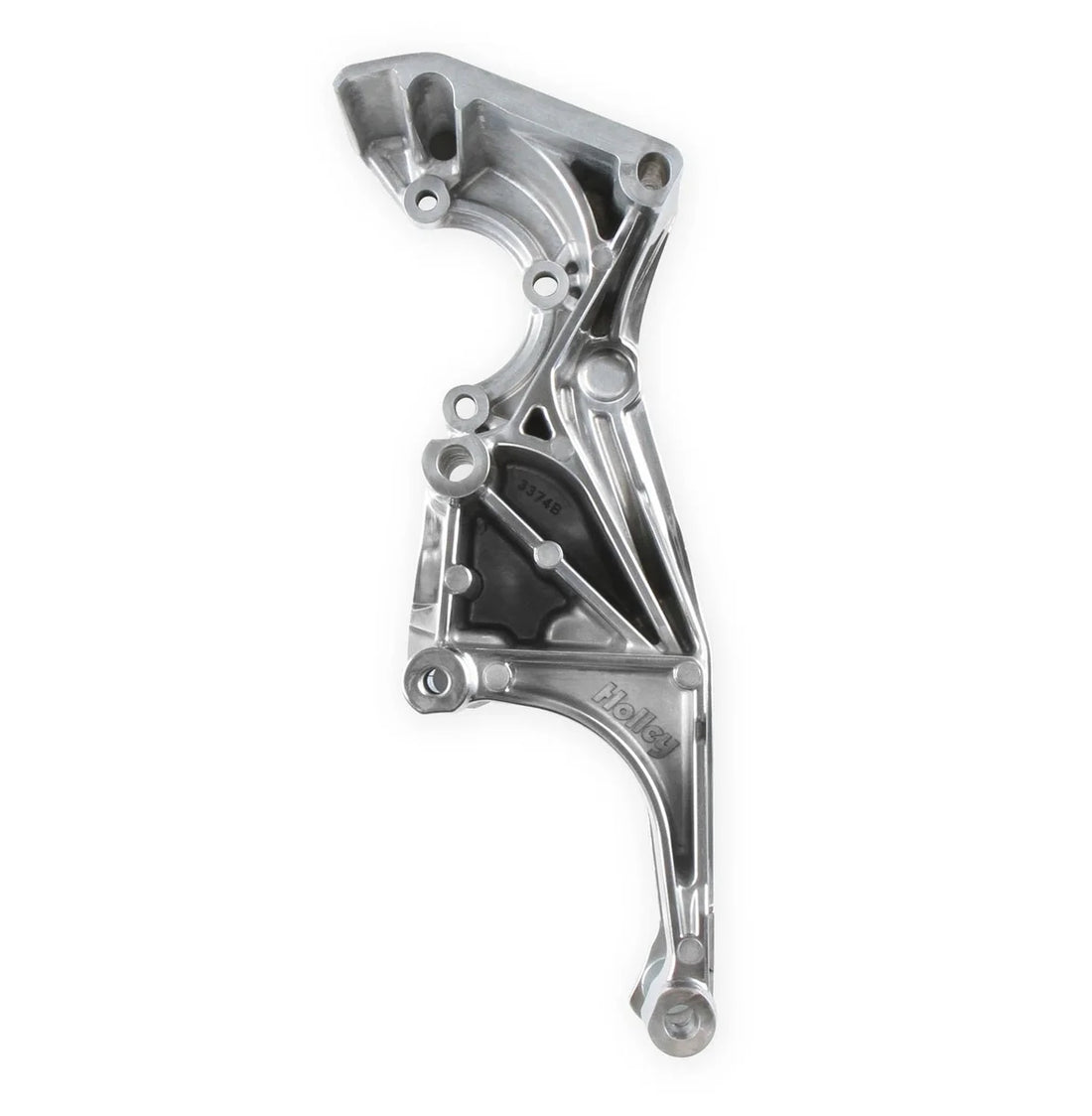 Holley Low-Mount LS Accessory Drive Bracket - Driver's Side P/S & Alt Bracket Polished 20-155P - Back View