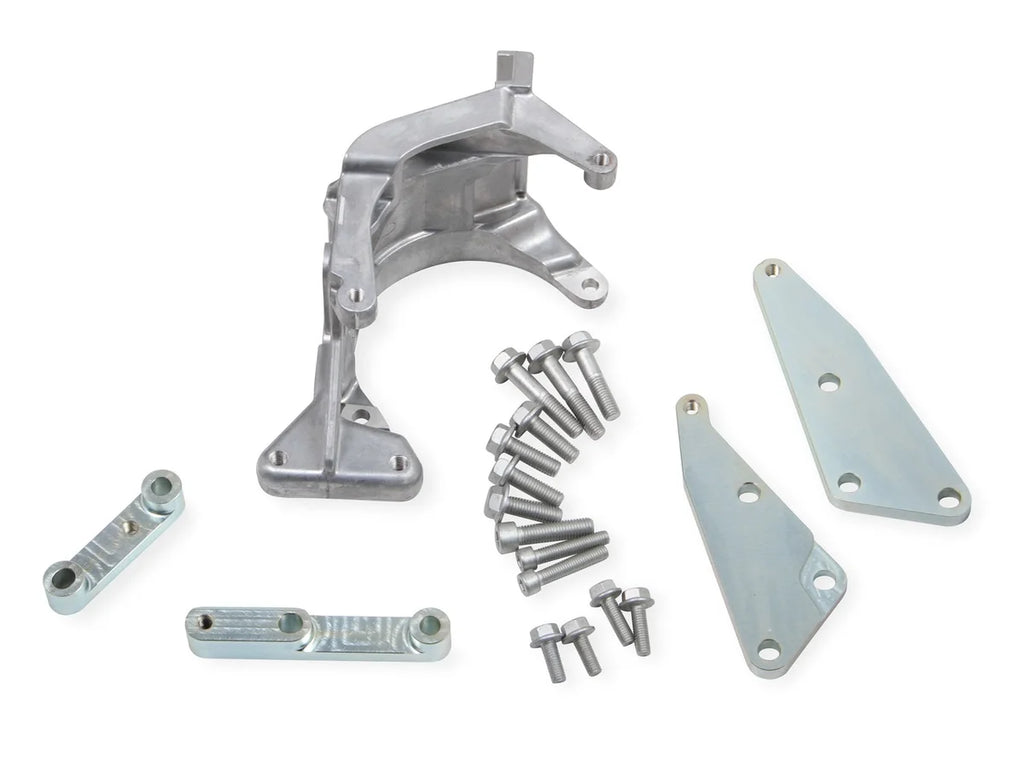 Holley Low-Mount LS Accessory Drive Bracket - Passenger's Side A/C Bracket 20-159 - Side View