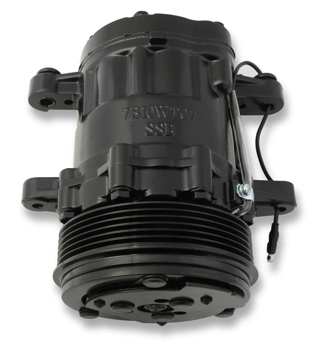 Holley Low-Mount LS Drive System (A/C) w/ Sanden SD7 Compressor - Passenger's Side 20-160BK - Additional View 6