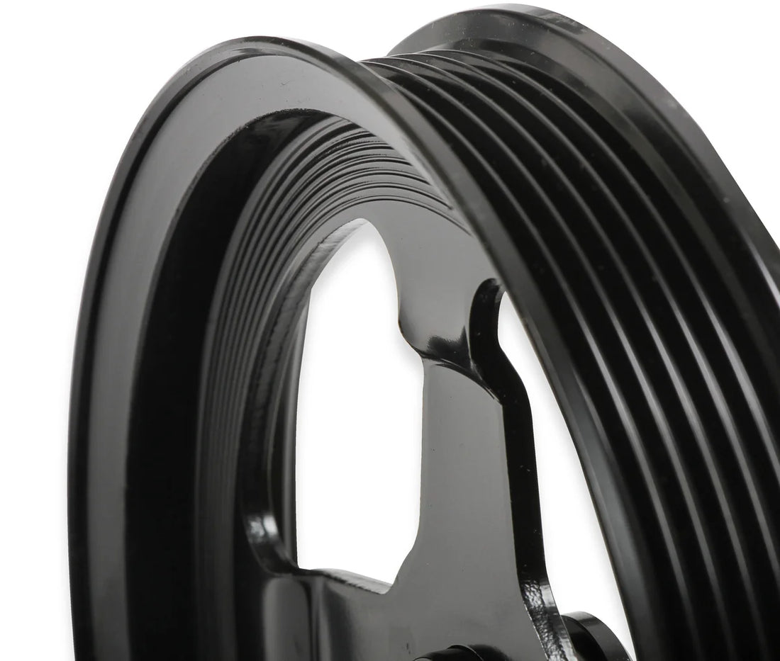 Holley Low-Mount LS Drive System (Alt, P/S w/o A/C) Driver's Side - Back View