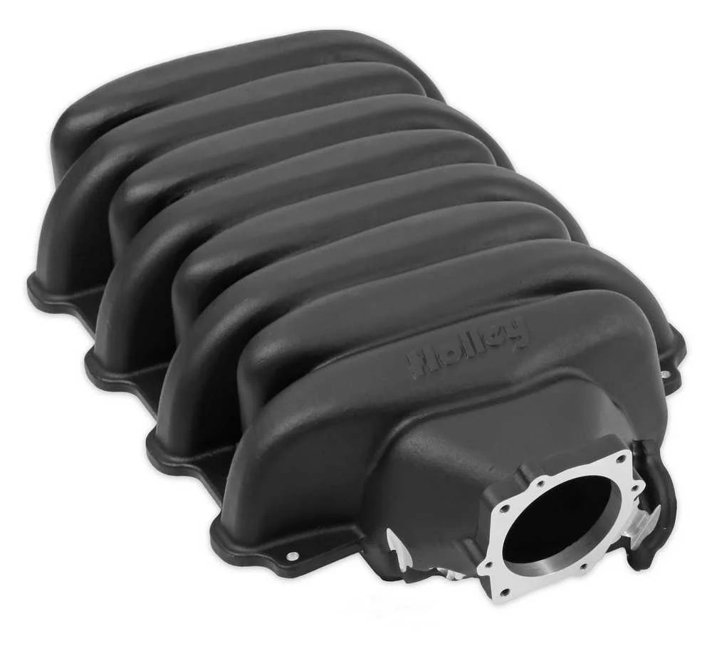 Holley Low-Profile Intake Manifold - Black Powdercoat 300-900BK fits Godzilla - Main Product View