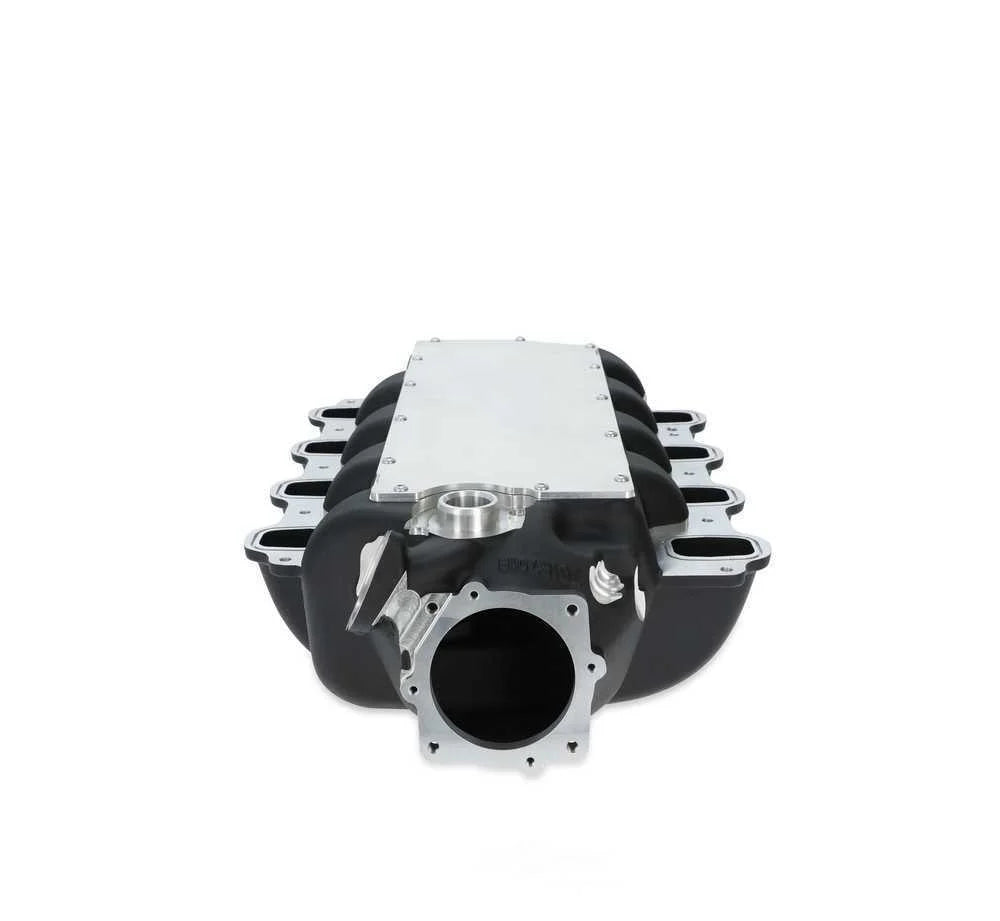 Holley Low-Profile Intake Manifold - Black Powdercoat 300-900BK fits Godzilla - Additional View 7
