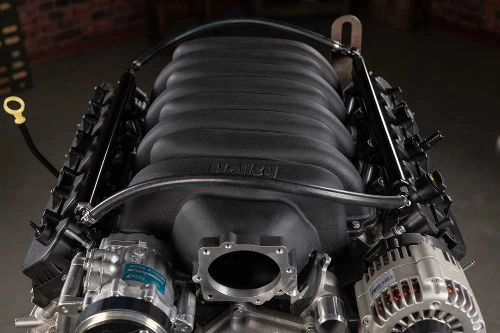 Holley Low-Profile Intake Manifold - Black Powdercoat 300-900BK fits Godzilla - Additional View 8