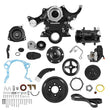 Load image into Gallery viewer, Holley Mid-Mount Complete Accessory Drive - Black Finish 20-370BK fits Ford Small Block - Main Product View