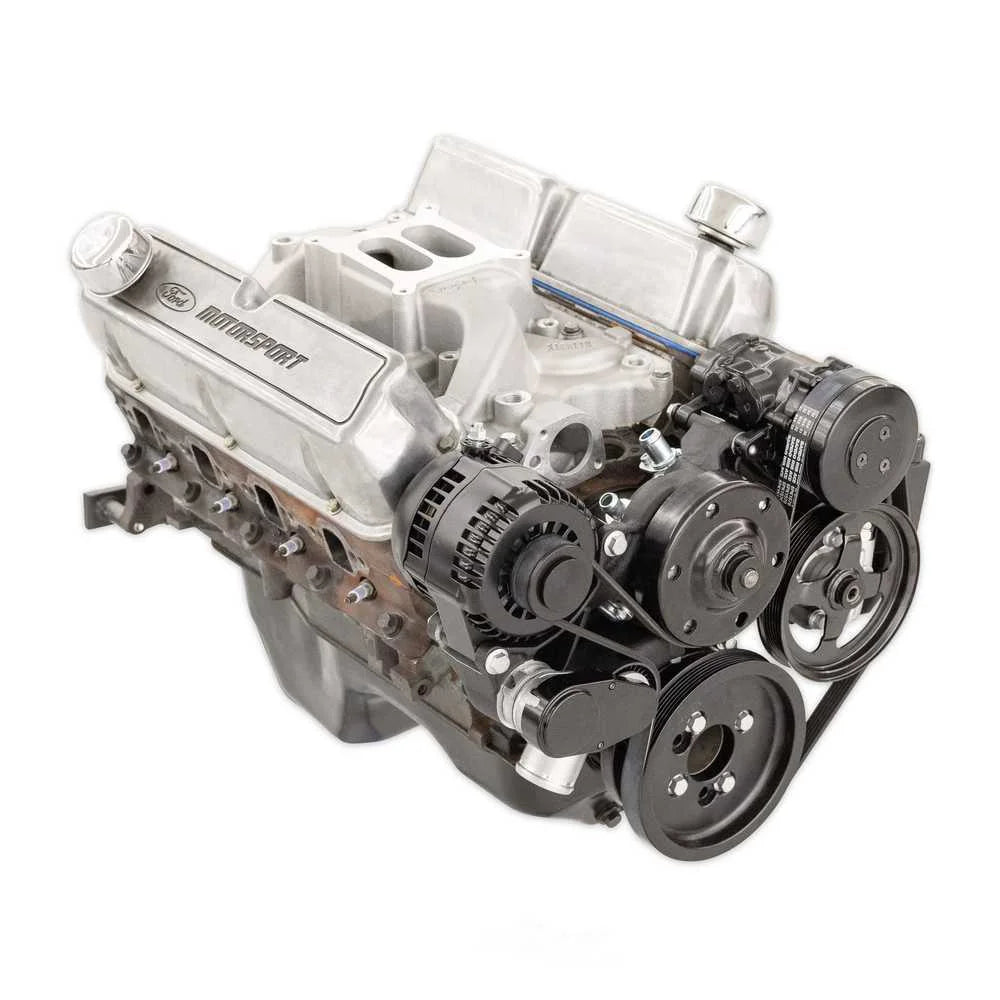 Holley Mid-Mount Complete Accessory Drive - Black Finish 20-370BK fits Ford Small Block - Additional View 6