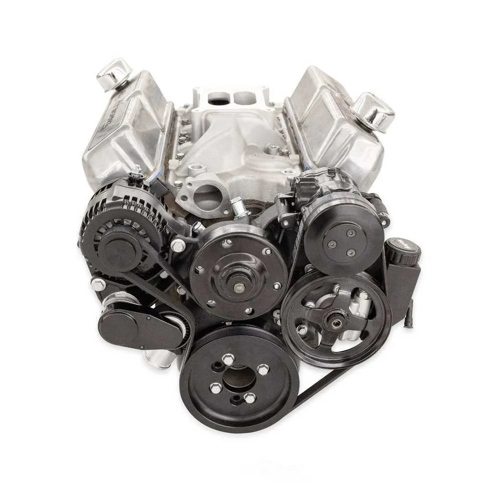 Holley Mid-Mount Complete Accessory Drive - Black Finish 20-370BK fits Ford Small Block - Additional View 7